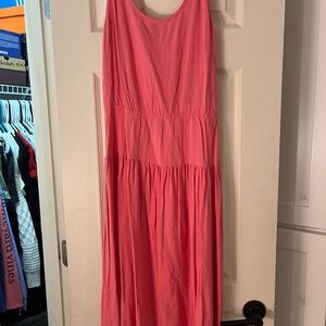 pink thin summer dress
